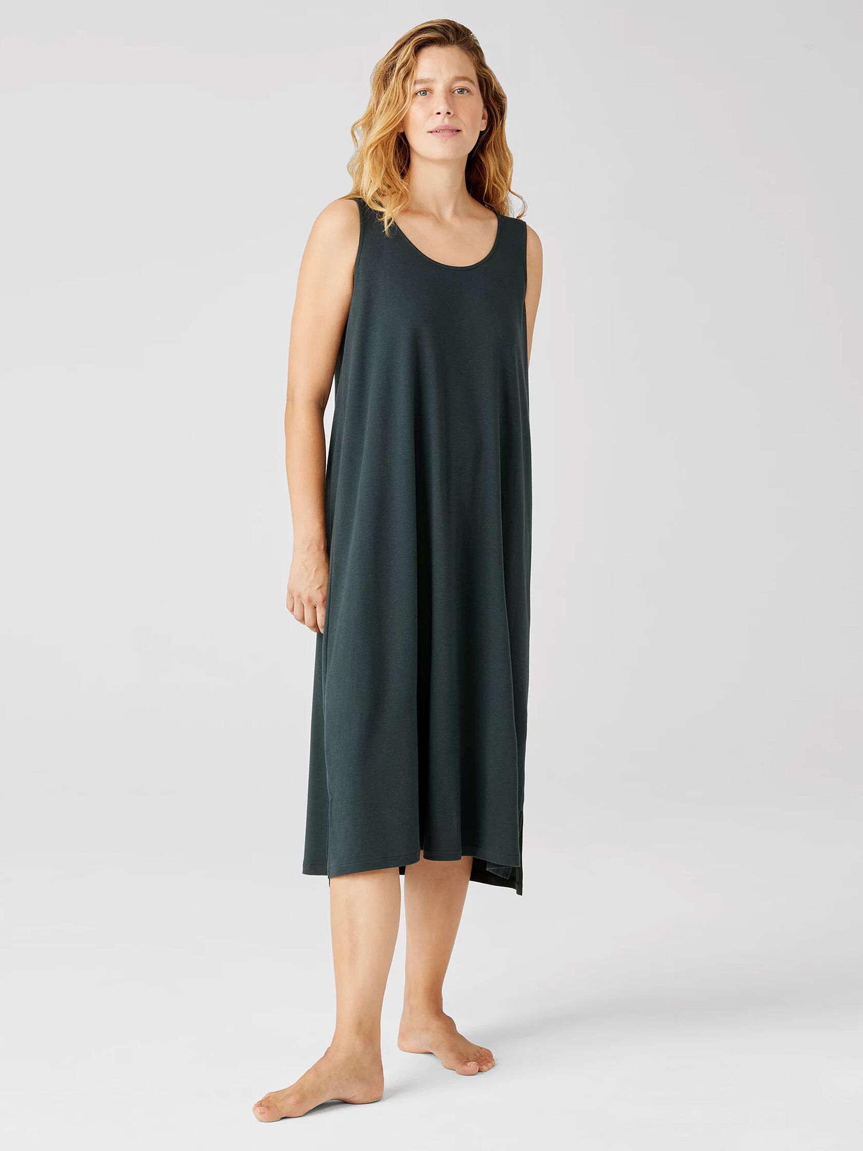 Cozy Organic Cotton Interlock Tank Dress