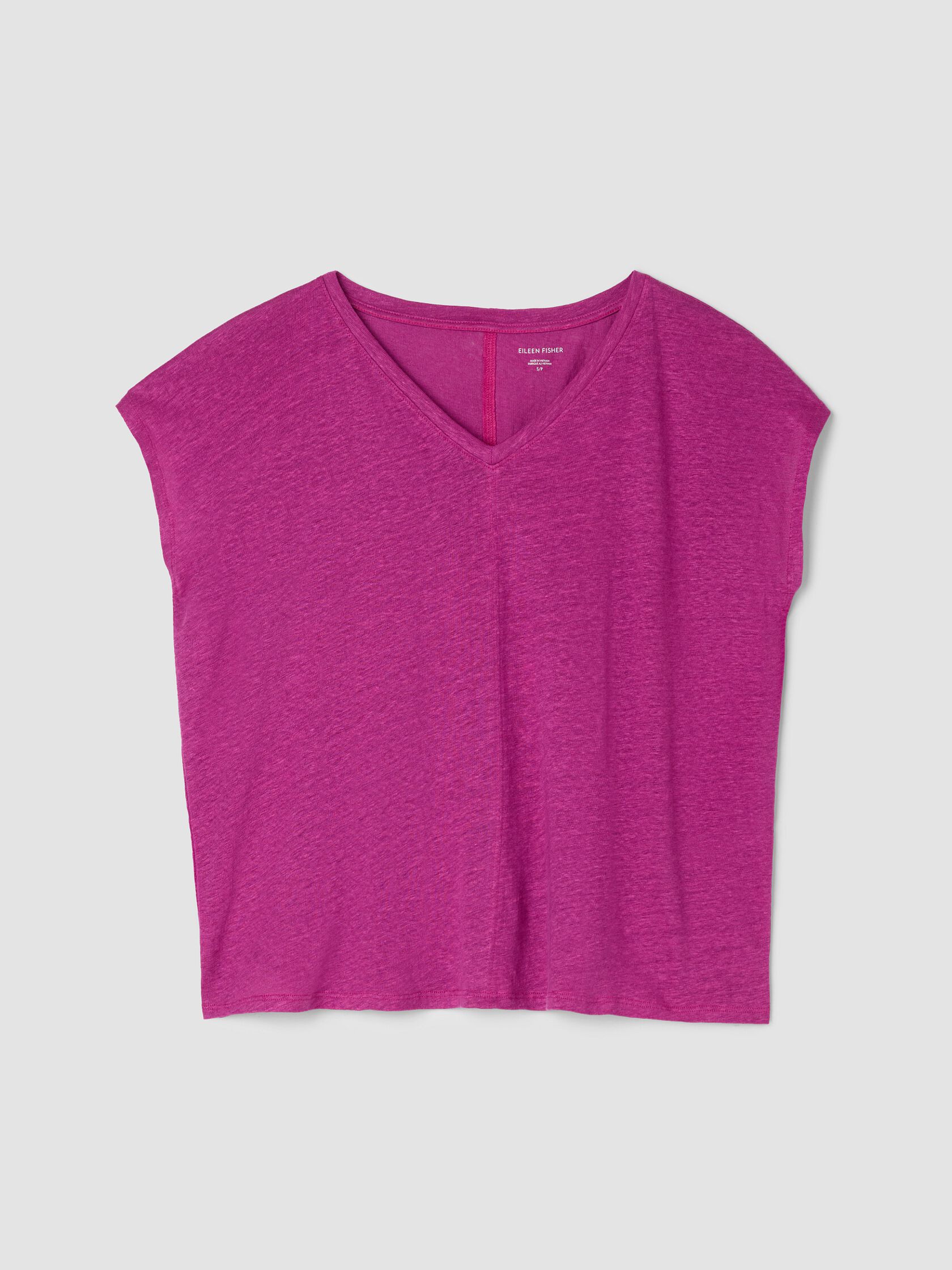 Organic Linen Jersey V-Neck Tee