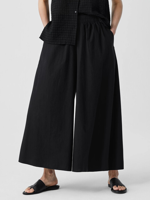 Washed Organic Cotton Poplin Skirt Pant