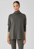 Cozy Brushed Terry Hug Funnel Neck Long Top