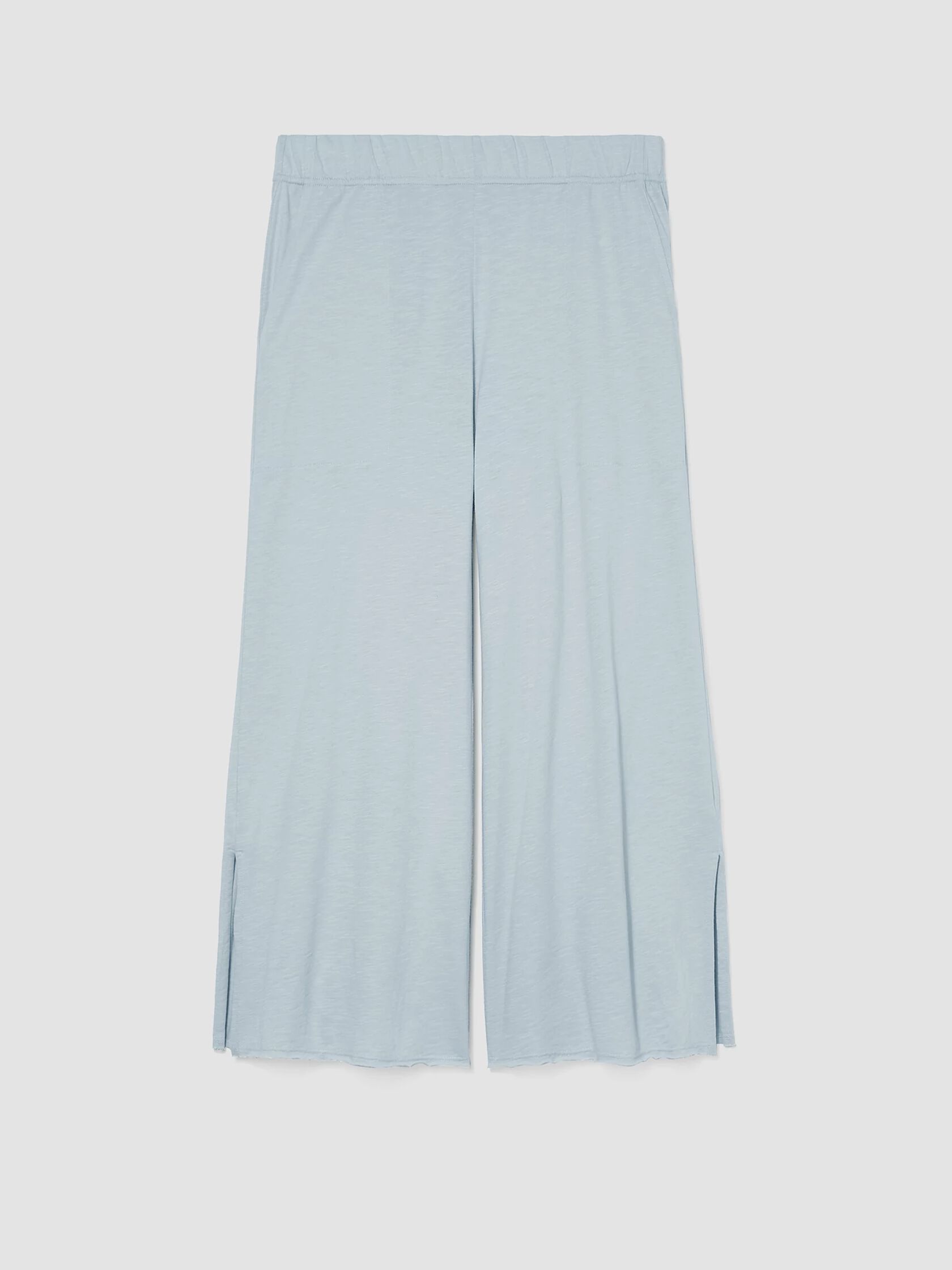 Slubby Organic Cotton Wide-Leg Sleep Pant