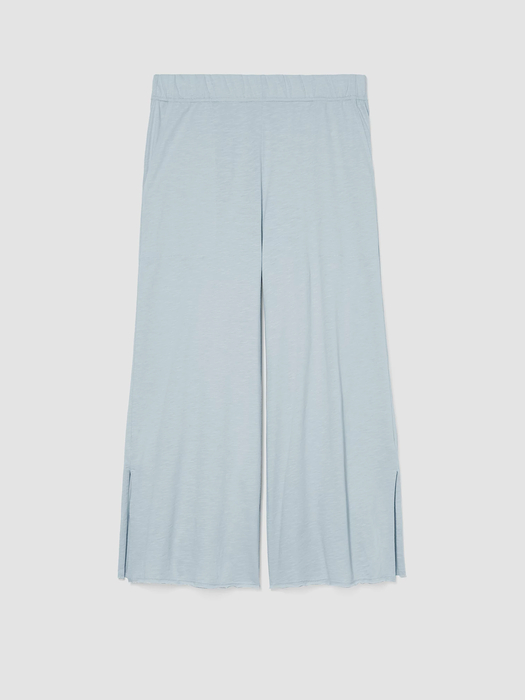 Organic Cotton Slub Jersey Wide-Leg Pant