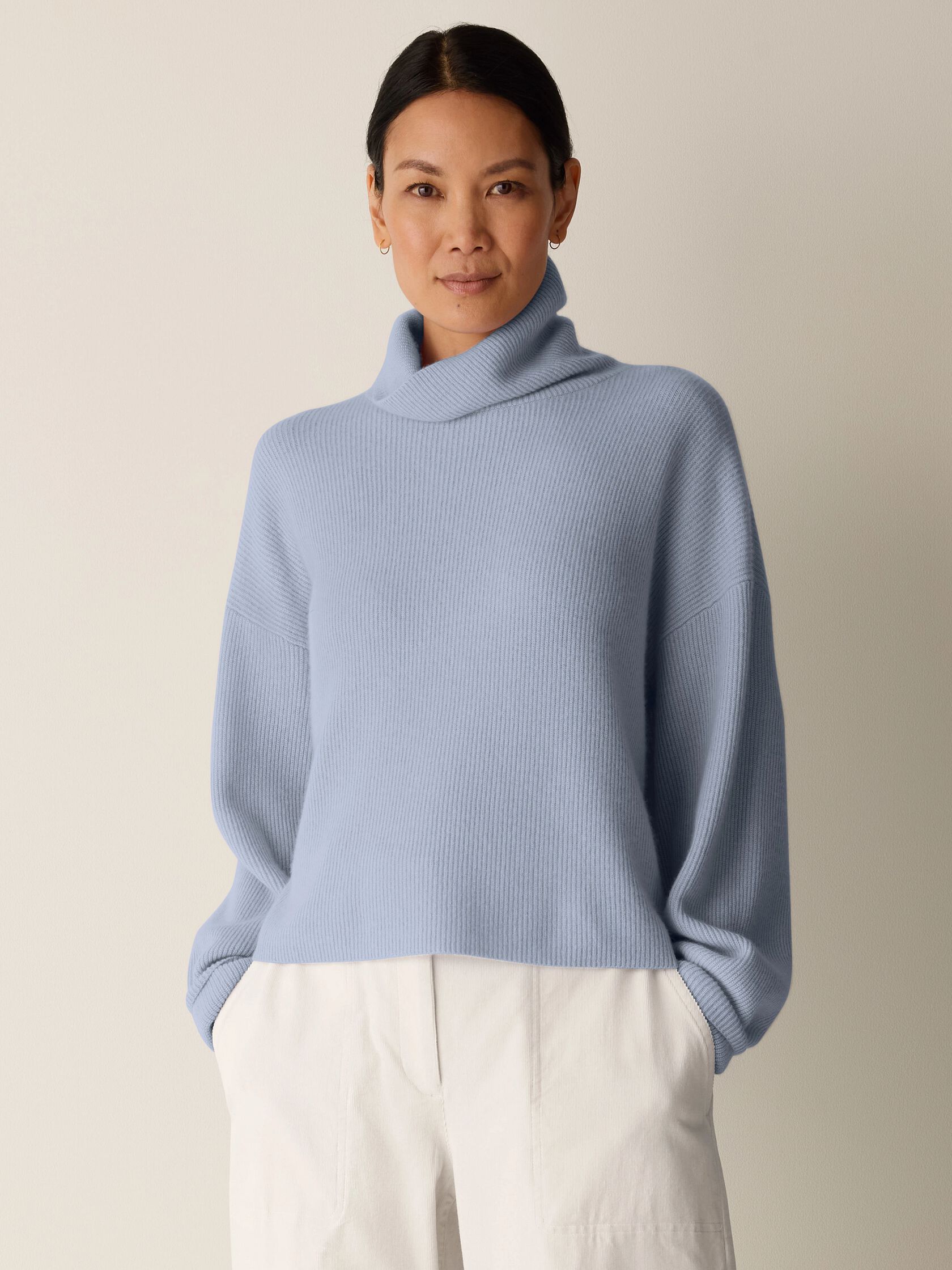 Italian Cashmere Turtleneck Top