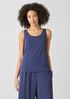 Stretch Silk Jersey Scoop Neck Tank