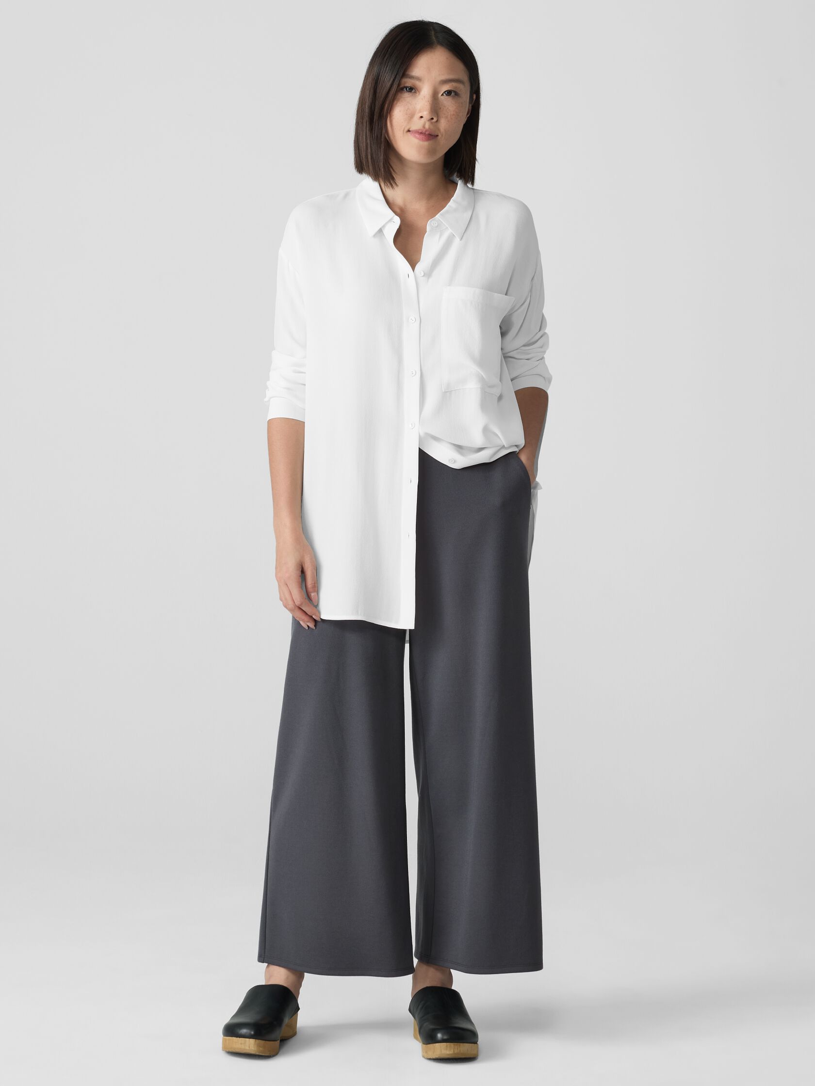 Lightweight Ponte Wide-Leg Pant