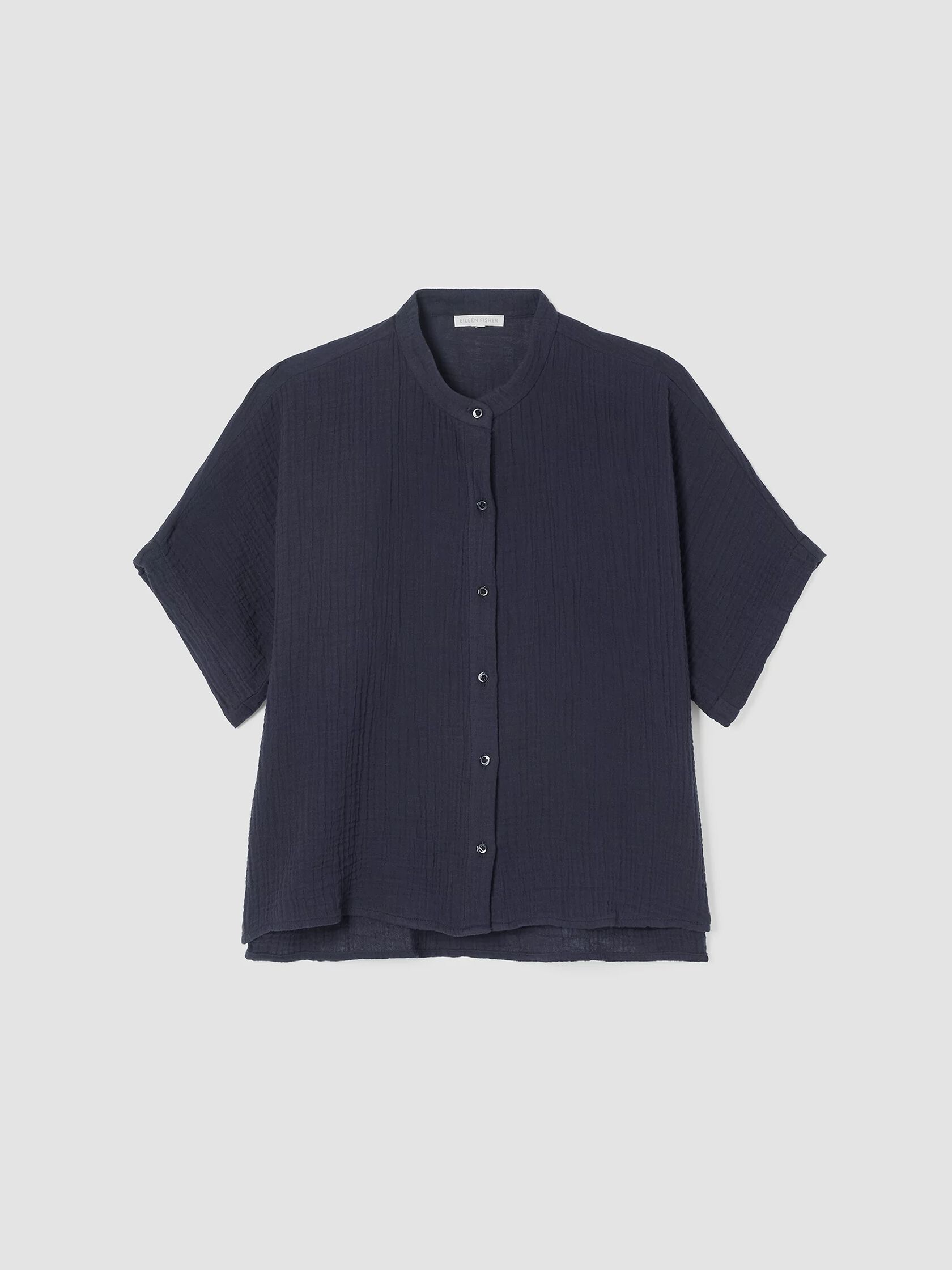 Organic Cotton Gauze Short-Sleeve Shirt