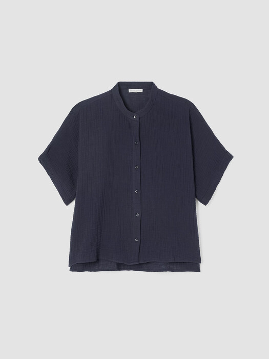 Organic Cotton Gauze Short-Sleeve Shirt