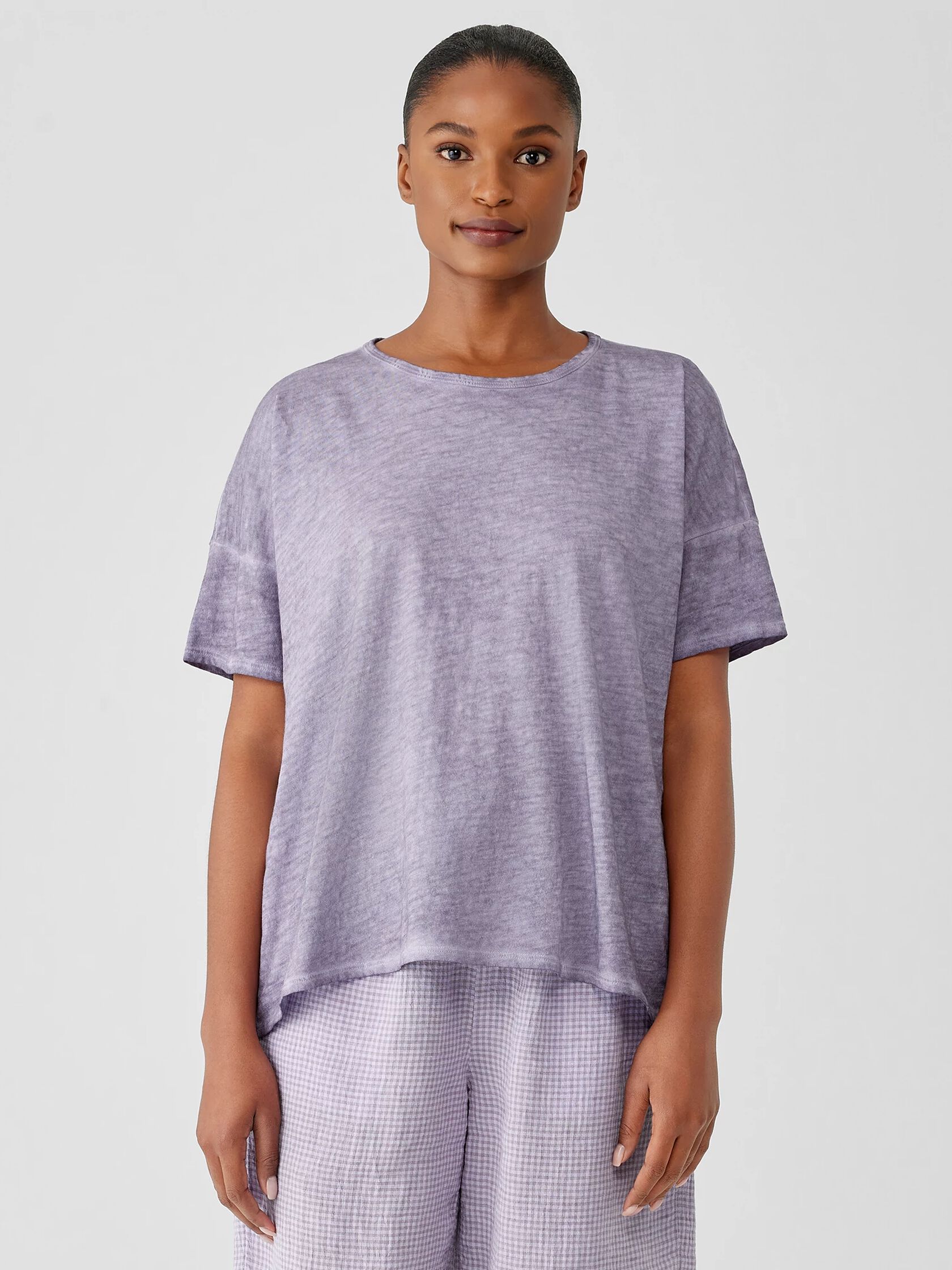 Organic Cotton Hazy Slub Crew Neck Tee