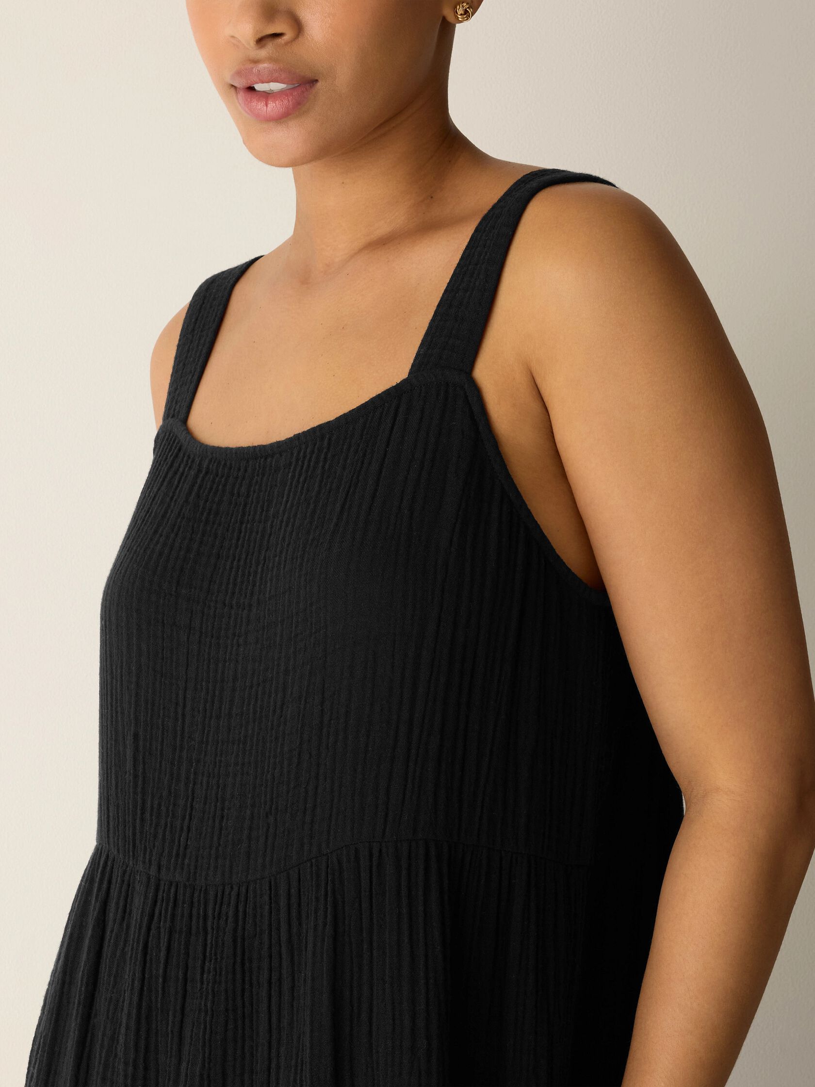 Organic Cotton Lofty Gauze Tiered Dress