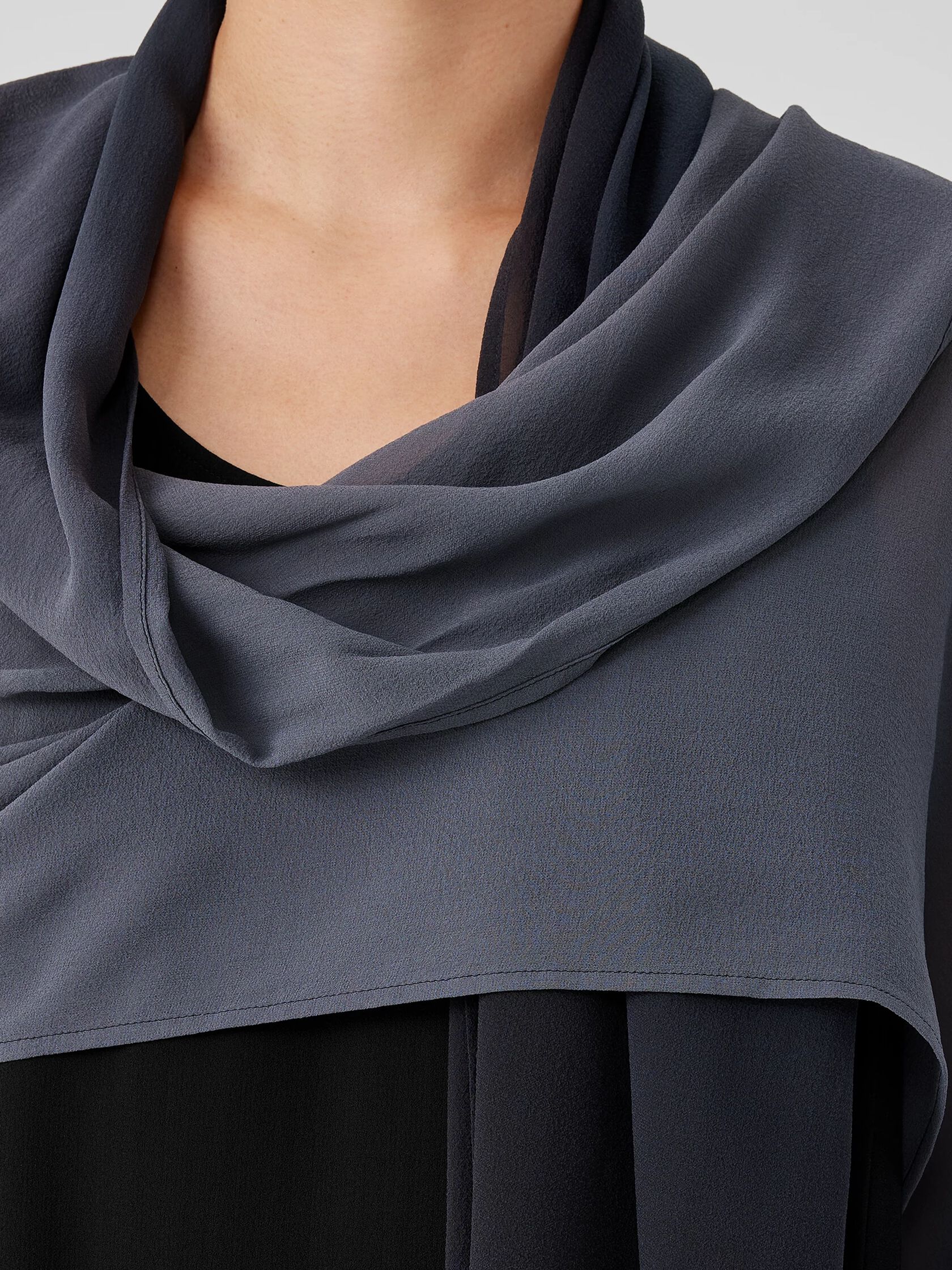Ombré Sheer Silk Georgette Scarf