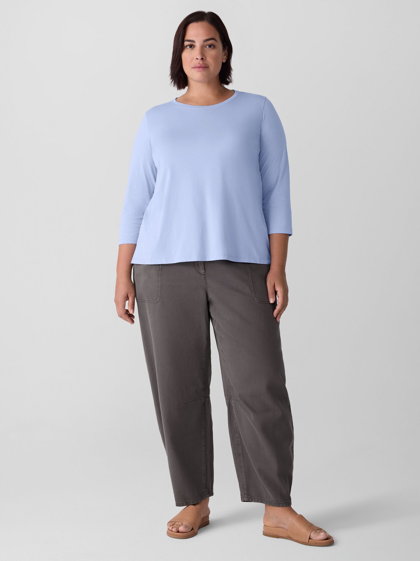 Organic Pima Cotton Jersey Long-Sleeve Tee