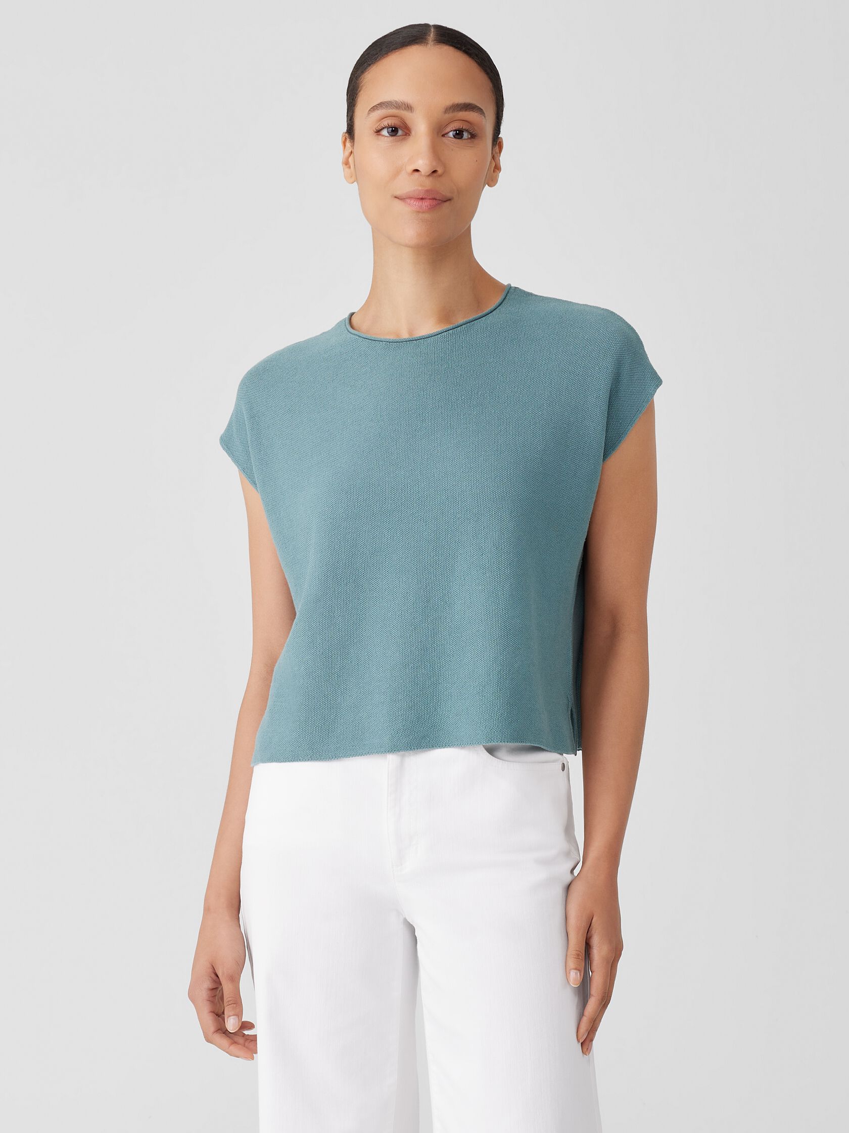 Organic Linen Cotton Seed Square Top