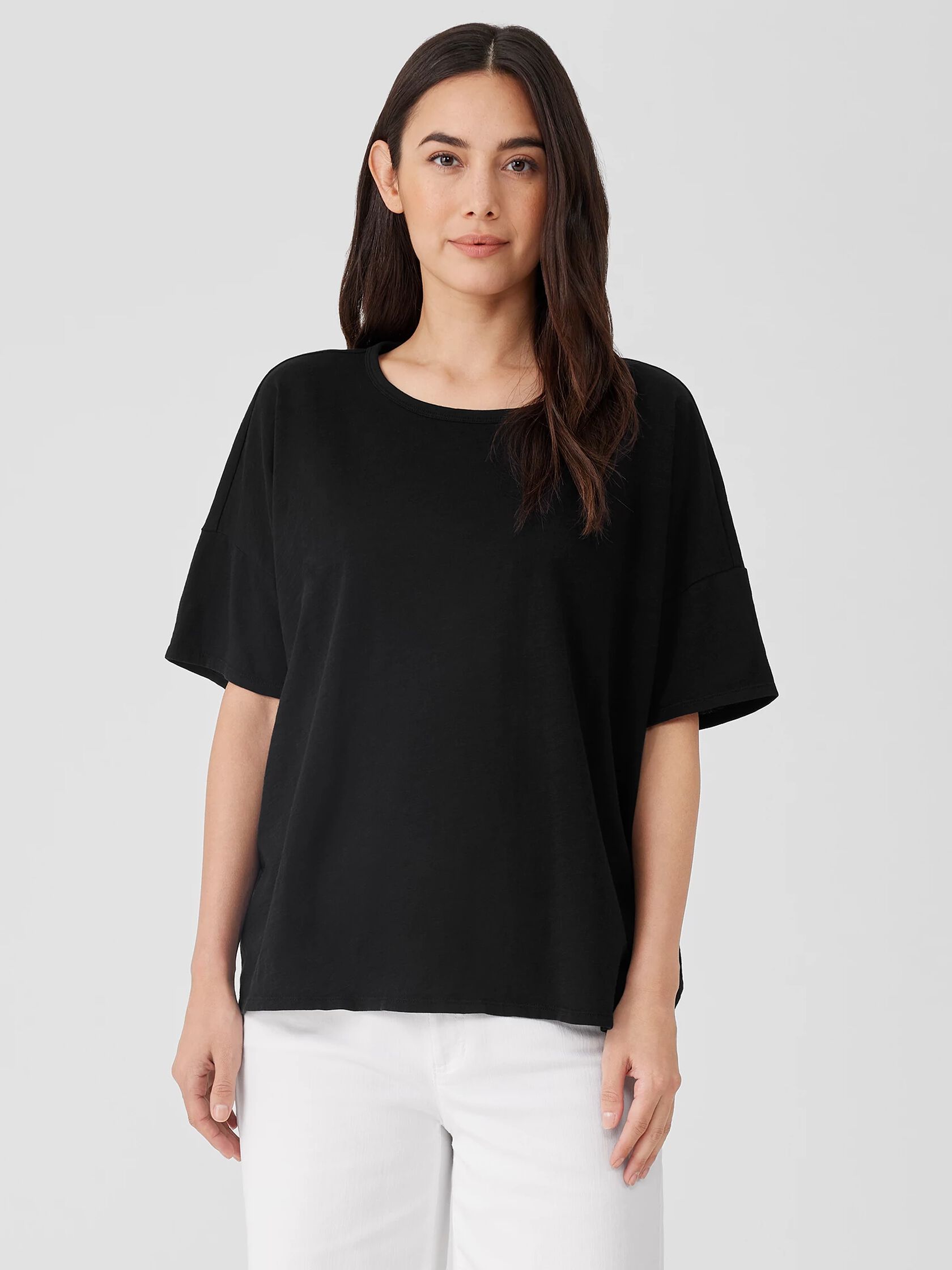 Organic Cotton Slub Crew Neck Tee