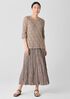 Crushed Silk Flared Skirt