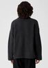 Boucle Wool Knit High Collar Jacket