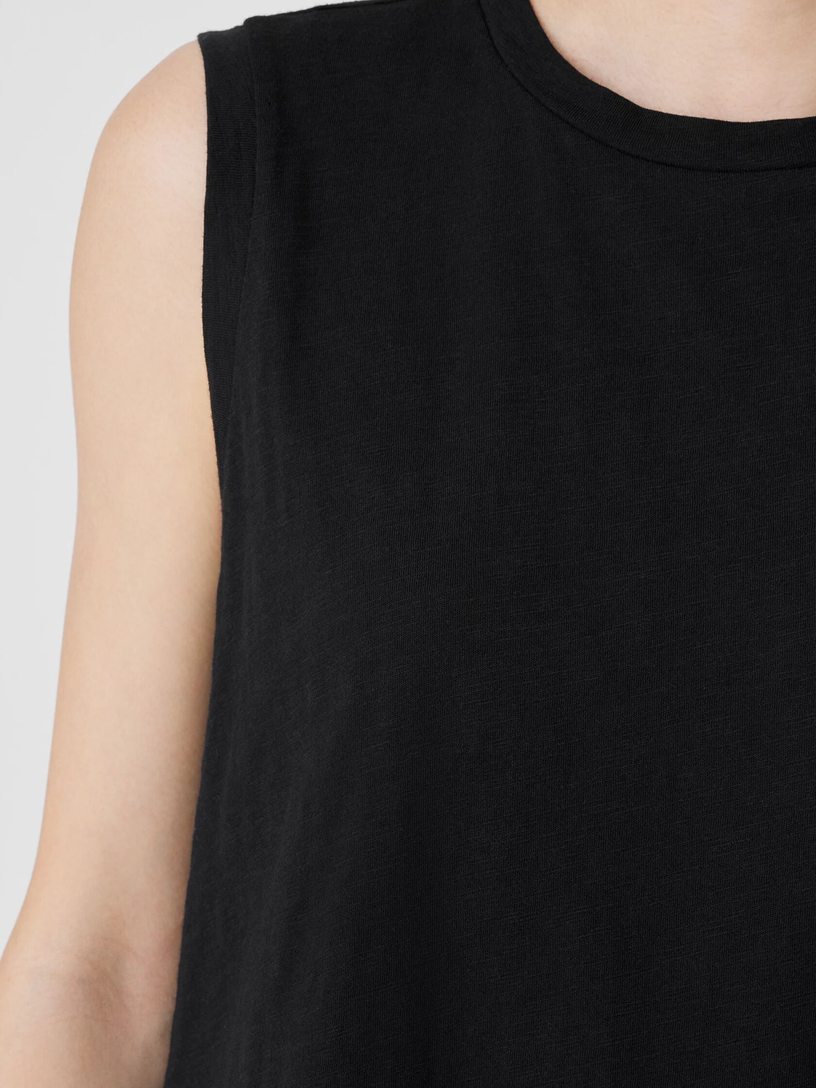 Organic Cotton Slub Crew Neck Tank