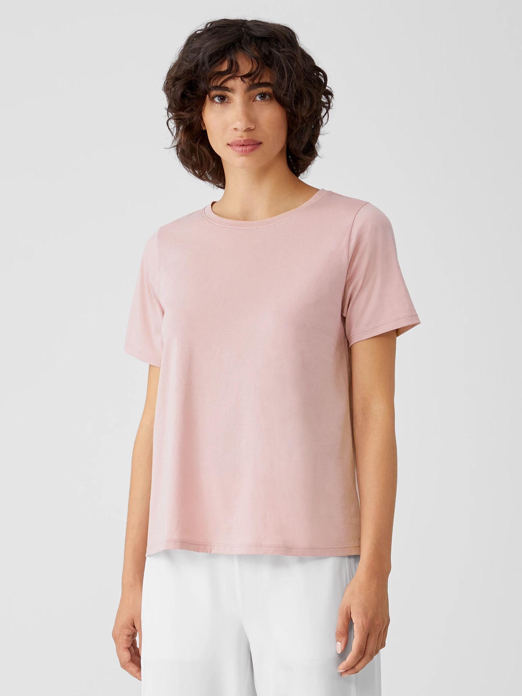 Organic Pima Cotton Jersey Round Neck Tee