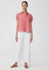Washed Organic Linen Délavé Short-Sleeve Shirt