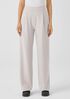 Boiled Wool Jersey Pleated Wide-Leg Pant