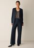 Washable Stretch Crepe Pintuck Wide Pant