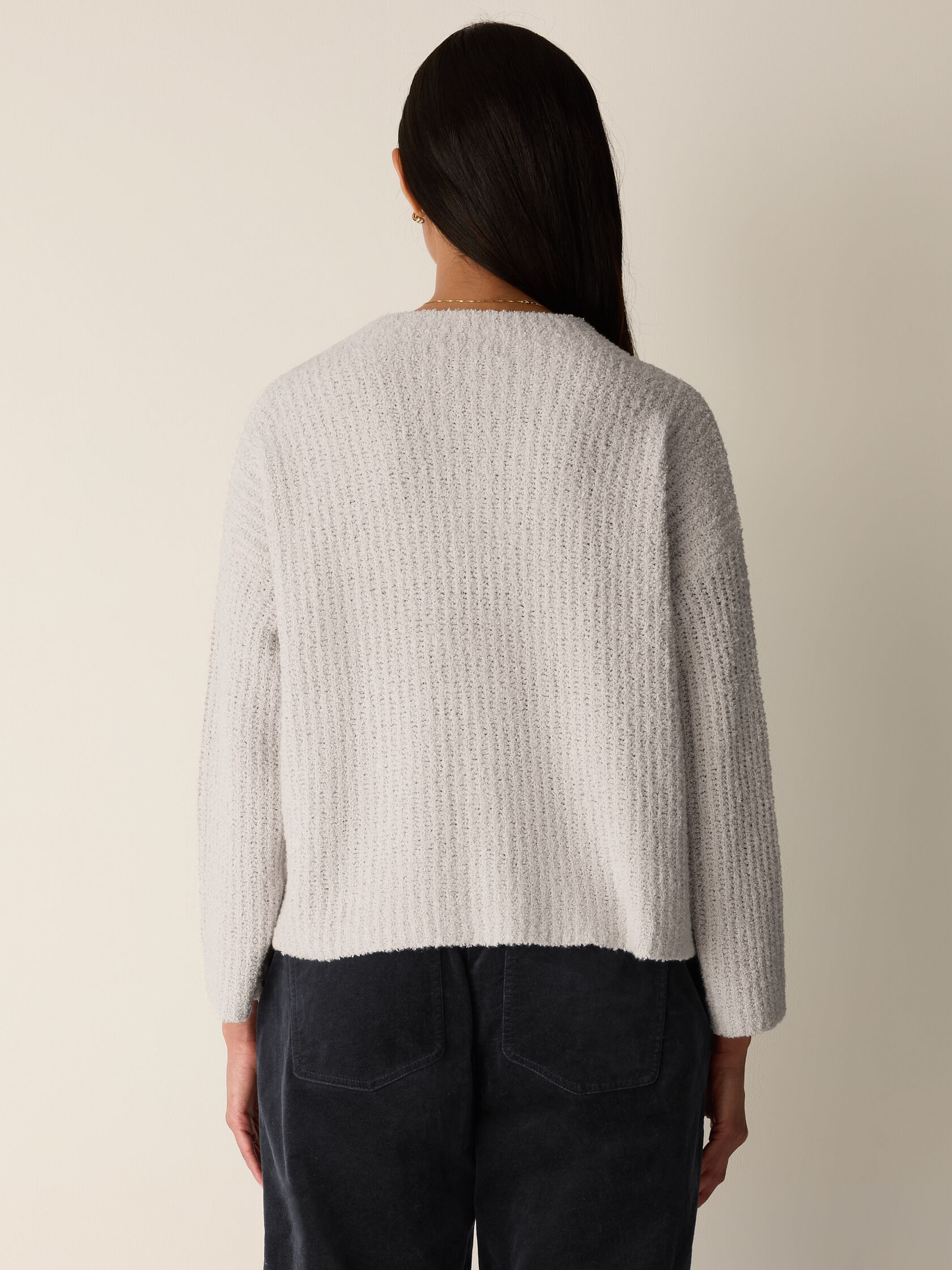 Organic Cotton Fluff Funnel Neck Top