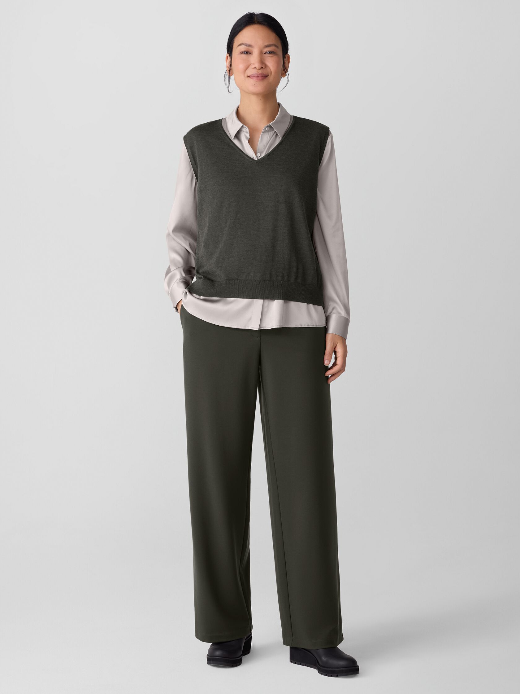 Superfine Merino Vest in Regenerative Wool
