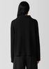 Organic Cotton Jacquard Funnel Neck Top