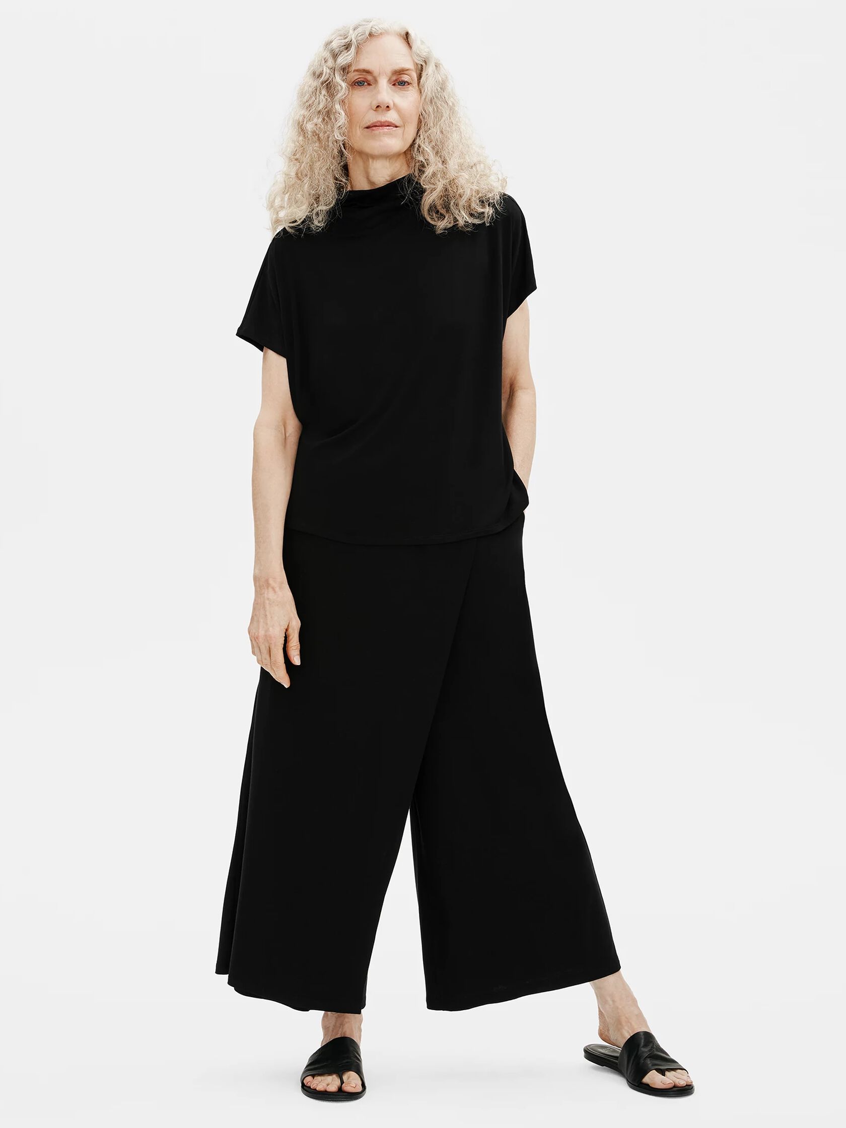 Fine Jersey Wrap Front Pant