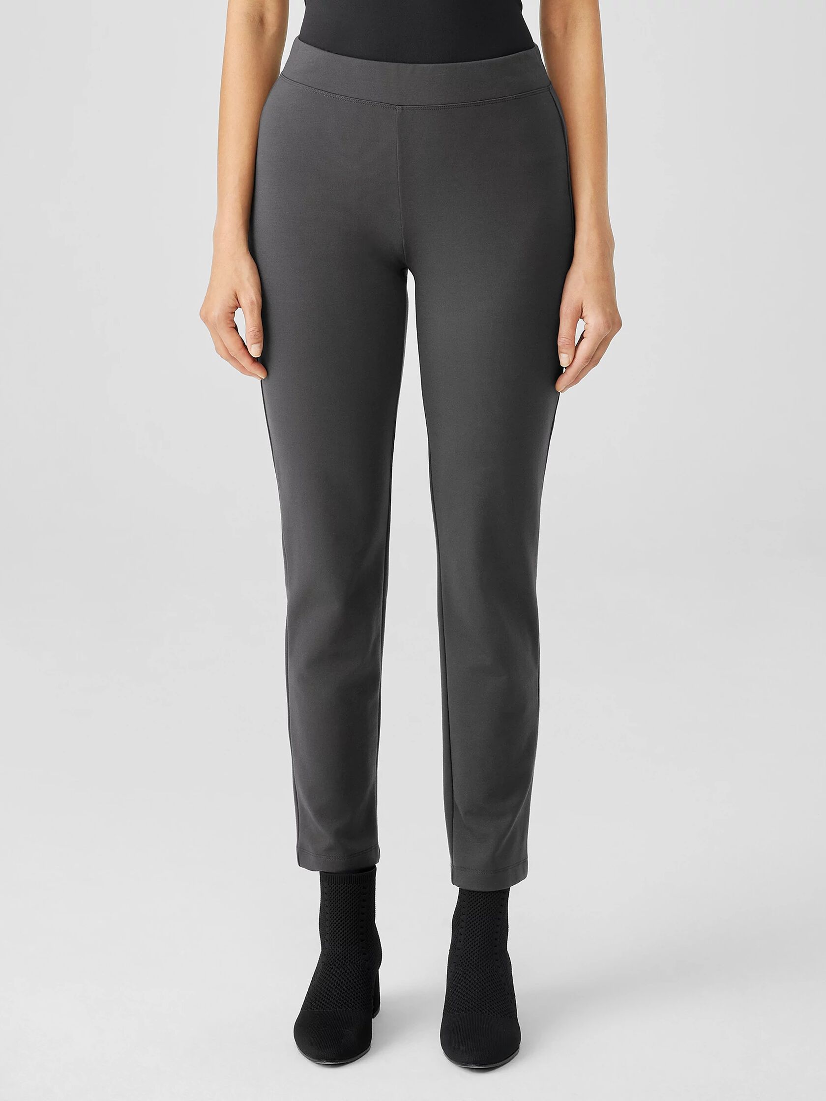 Eileen Fisher Essentials Stretch Jersey Ankle Pull-On Leggings