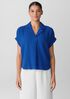Organic Cotton Lofty Gauze Notch Collar Top