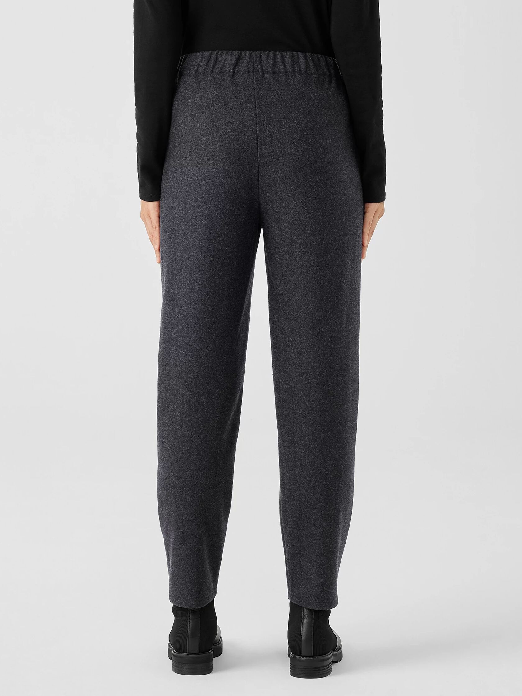 Soft Wool Flannel Tapered Pant | EILEEN FISHER