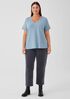 Organic Cotton Slub V-Neck Tee