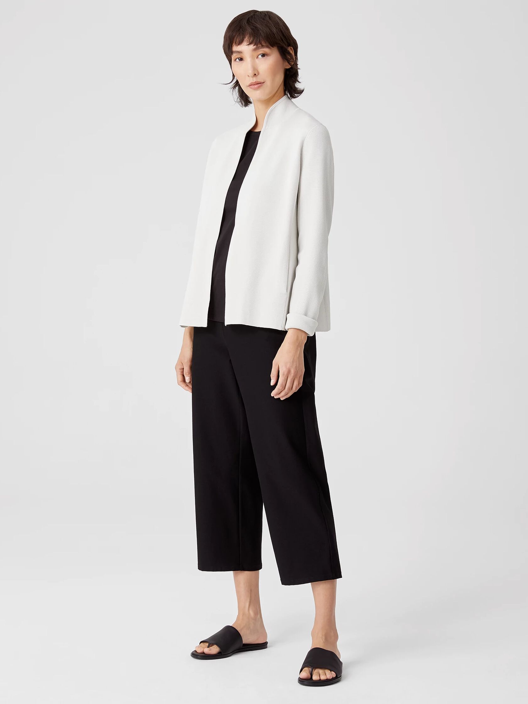 Silk & Organic Cotton Interlock Shaped Jacket