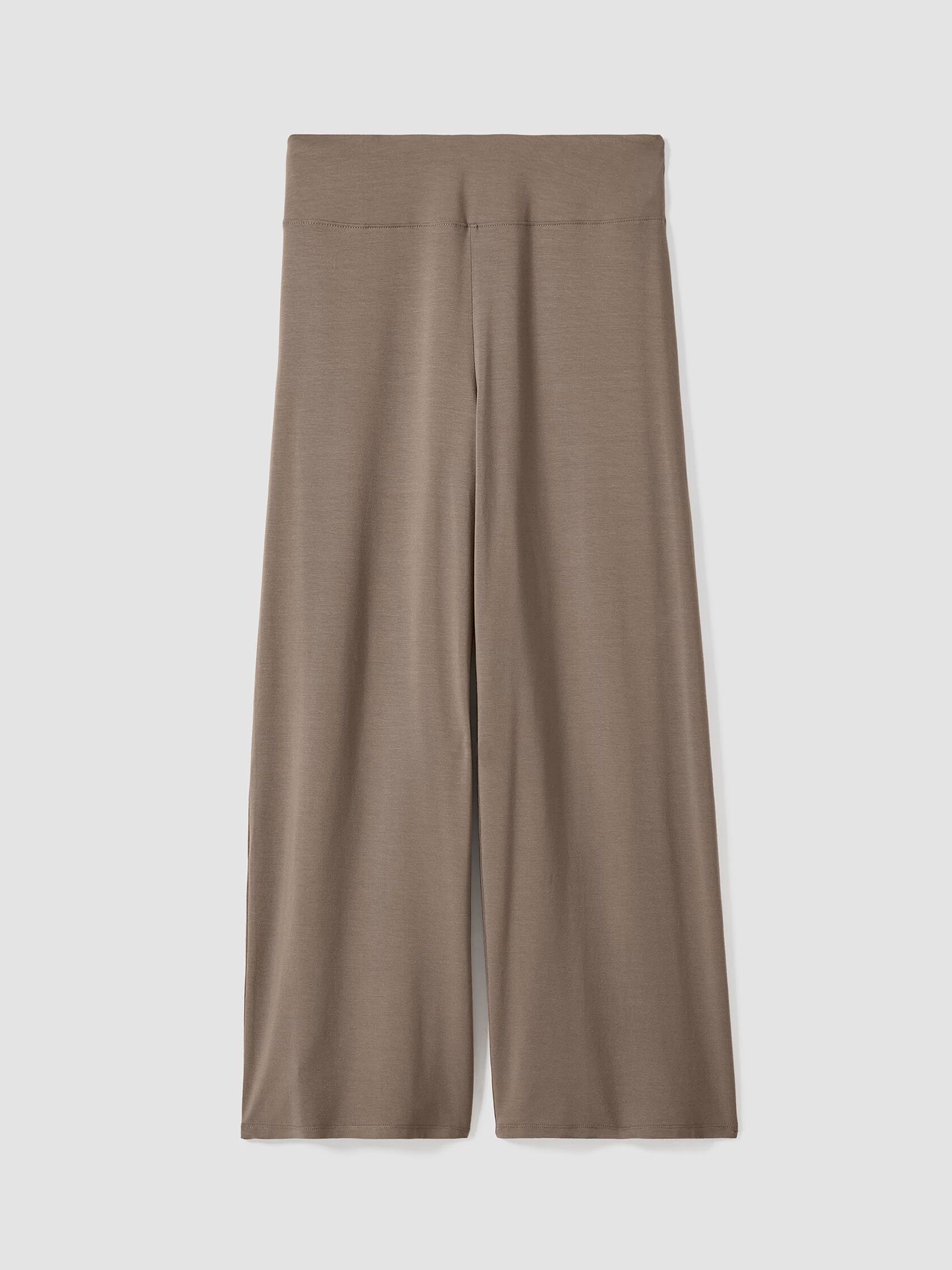 Stretch Jersey Knit Wide-Leg Pant