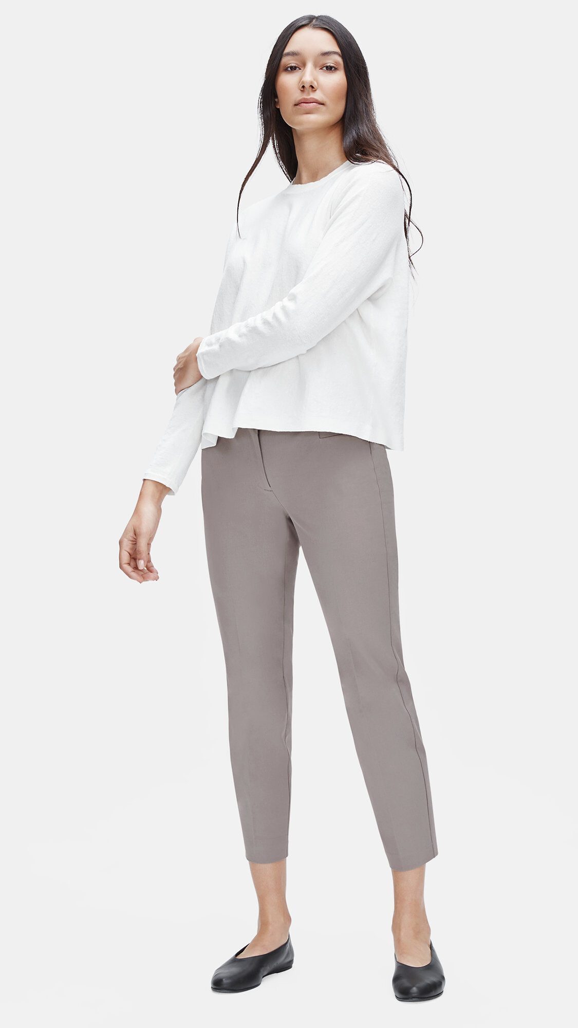 Eileen fisher organic cotton slim pant sale