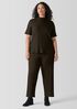 Textured Stretch Rib Wide-Leg Pant