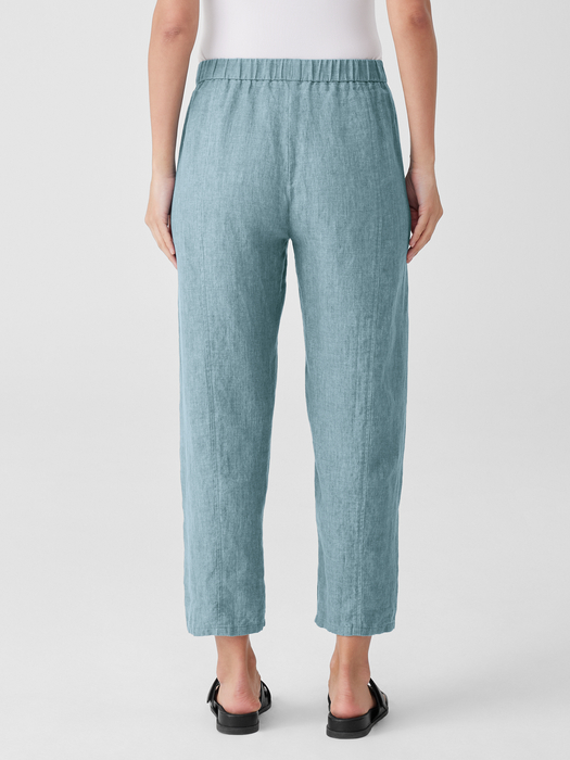 Washed Organic Linen Delave Lantern Pant