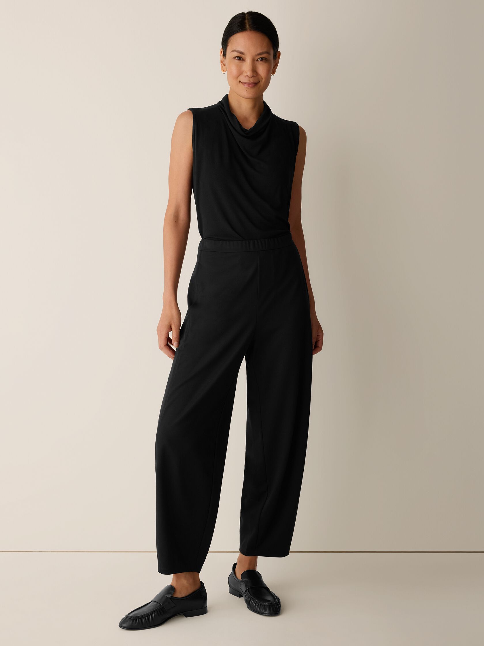 Extra-Fine Ponte Curved Lantern Pant