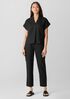 Organic Handkerchief Linen Notch Collar Top