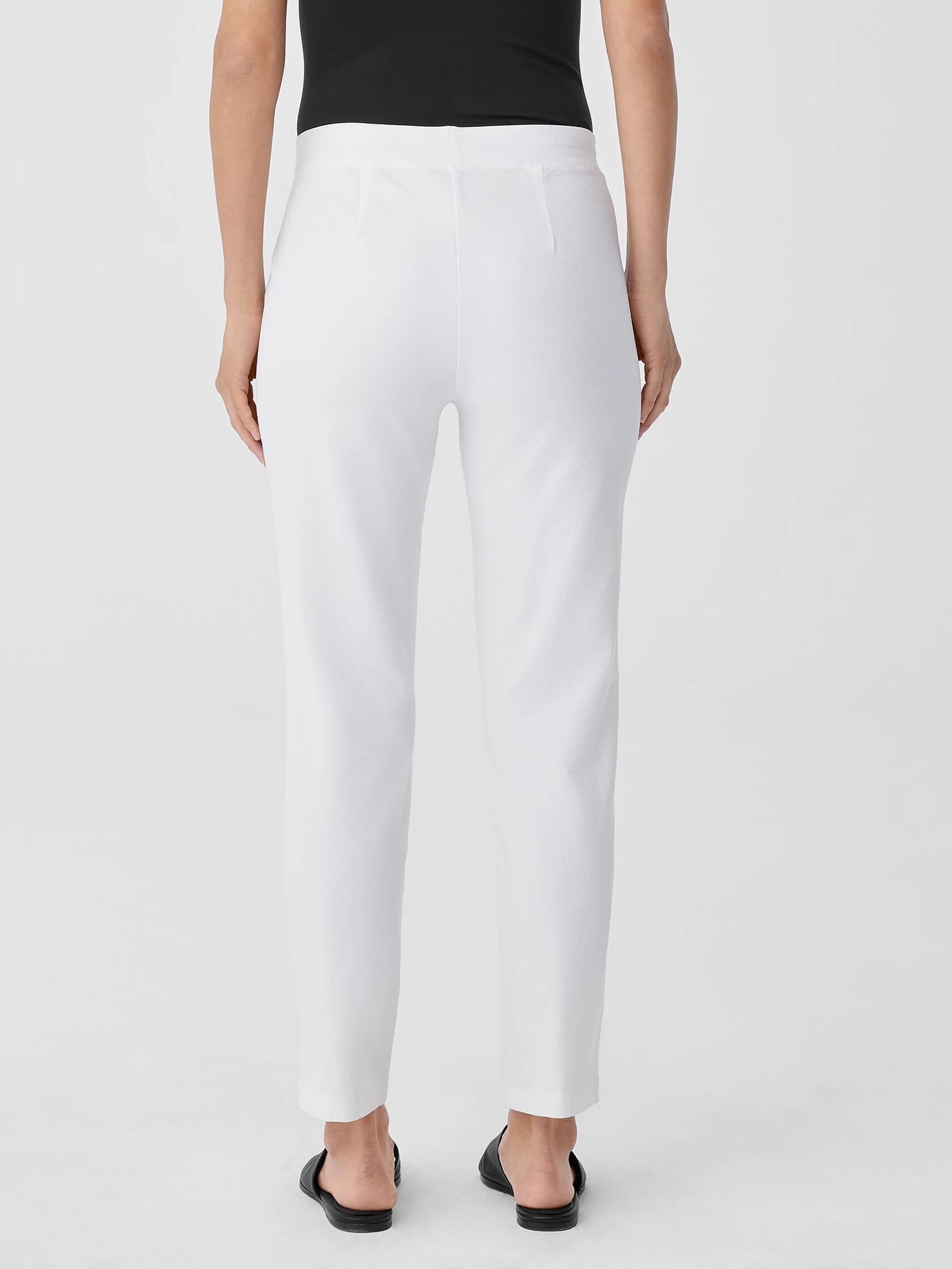 Washable Stretch Crepe Slim Pant