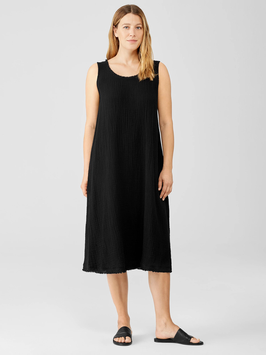 Organic Cotton Gauze Scoop Neck Dress