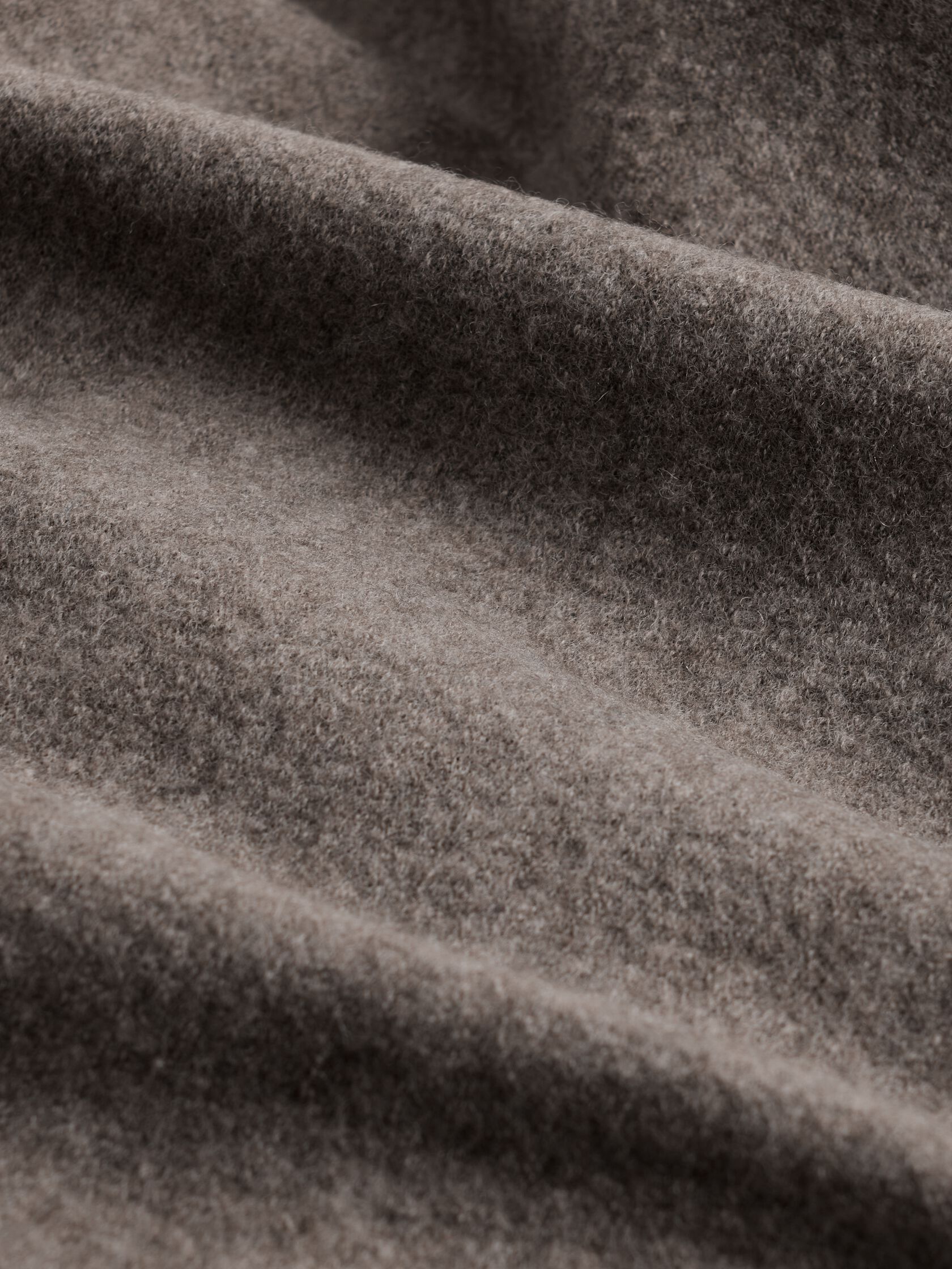 Fine Felted Wool Notch Collar Cardigan in Regenerative Wool