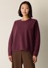 Fine Felted Wool Crew Neck Top in Regenerative Wool