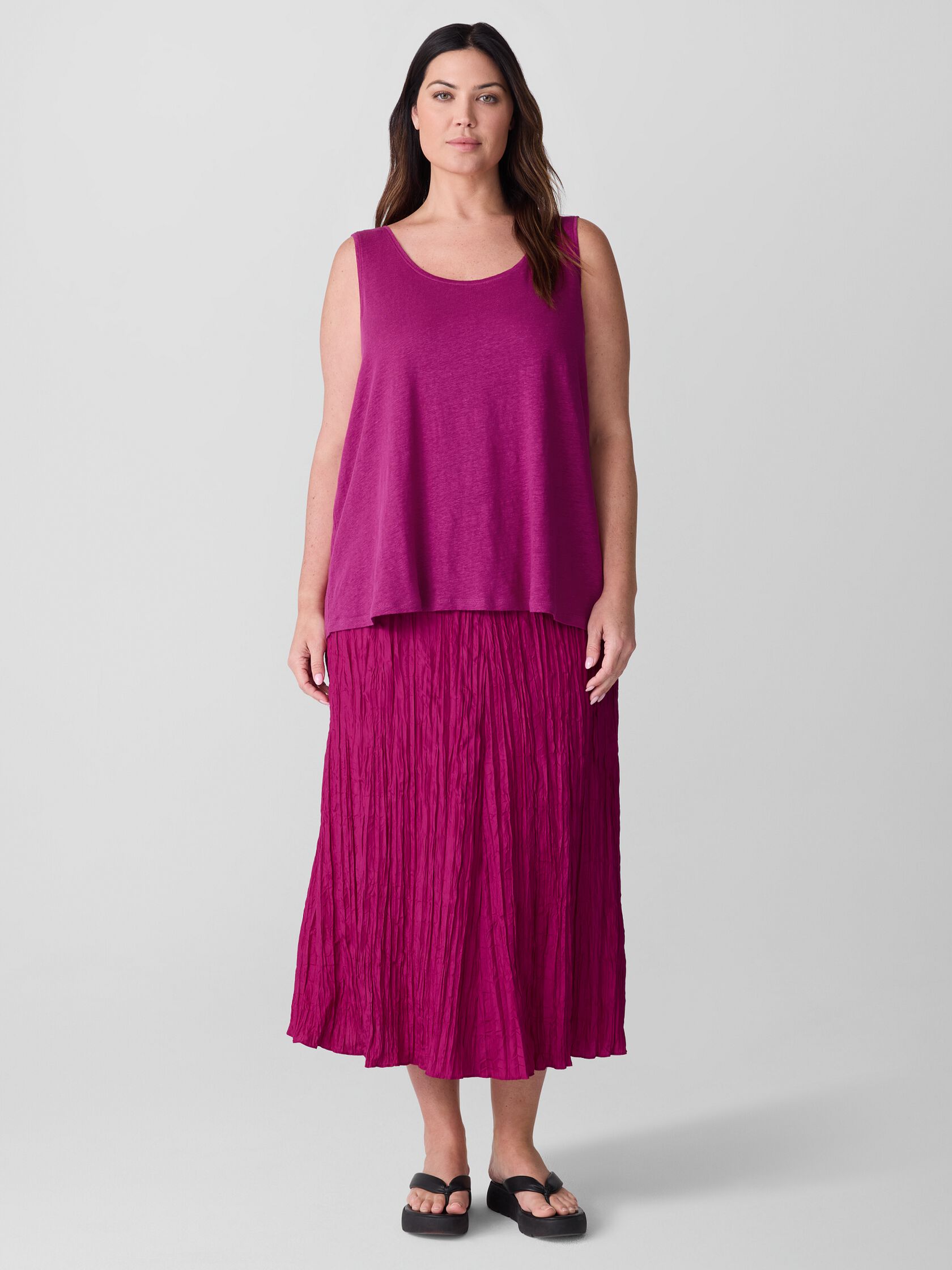 Organic Linen Jersey Scoop Neck Tank