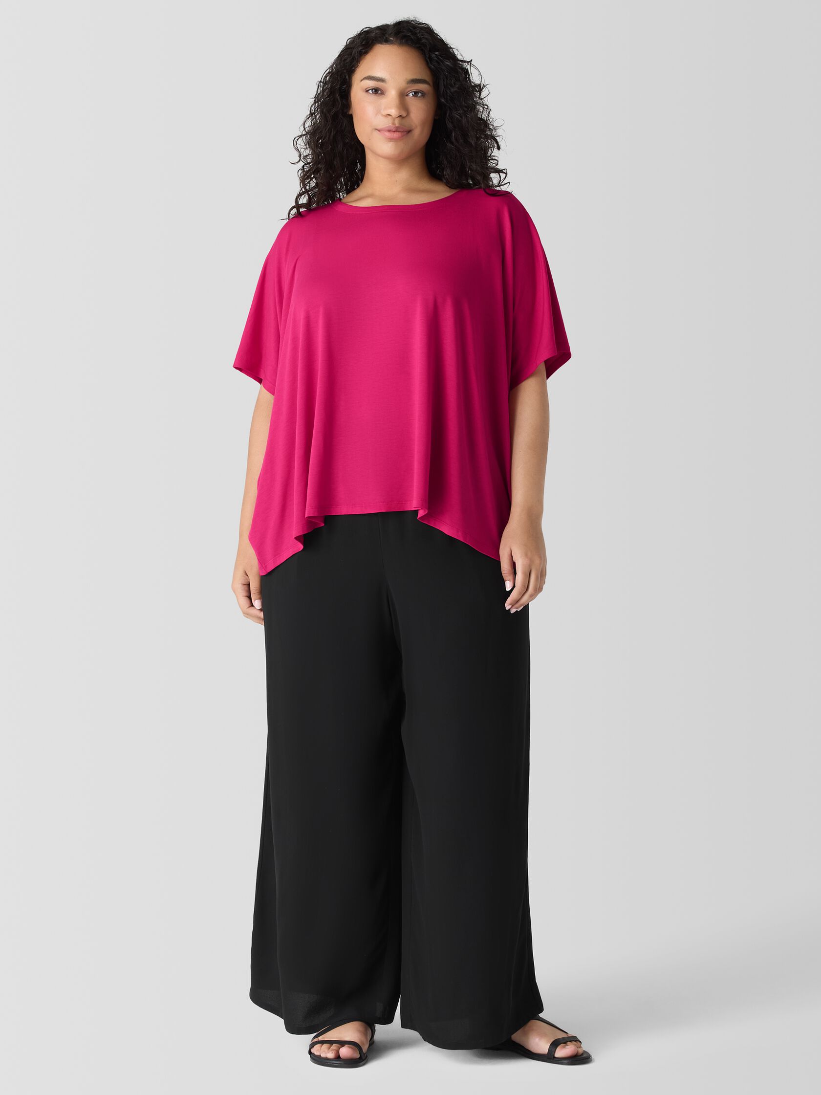 Fine Jersey Crew Neck Box-Top