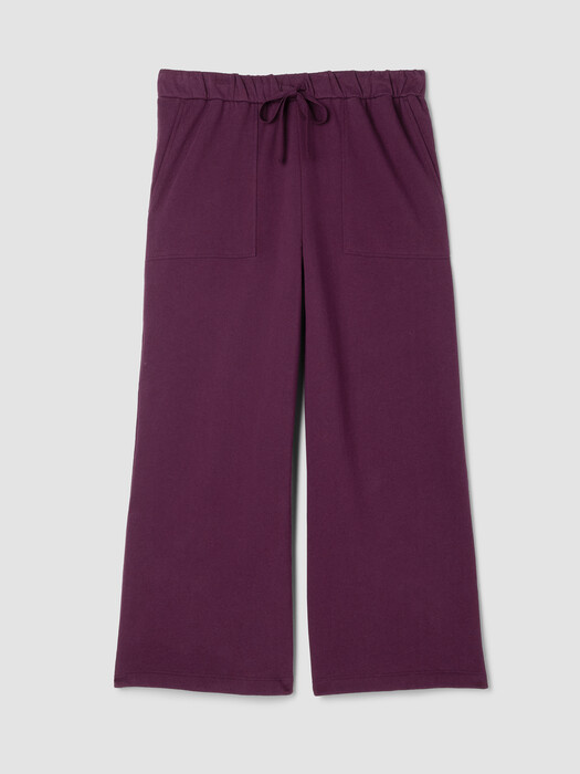 Lightweight Organic Cotton Terry Wide-Leg Pant