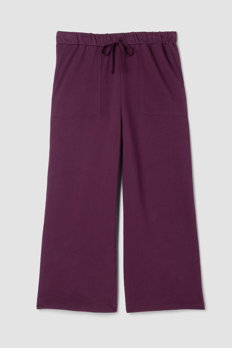 Lightweight Organic Cotton Terry Wide-Leg Pant Lightweight Organic Cotton Terry Wide-Leg Pant