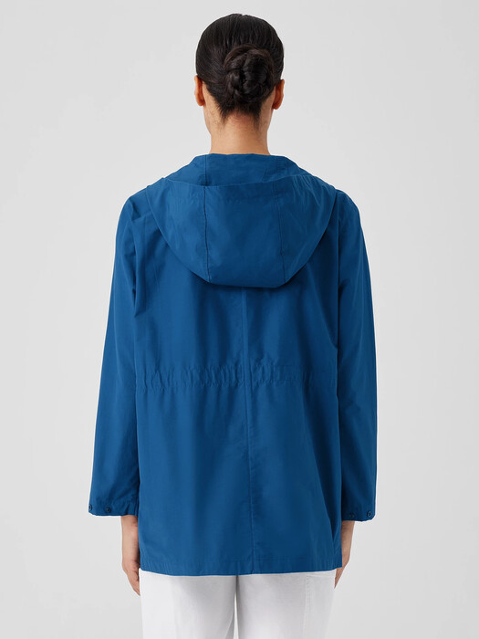 Light Cotton Nylon Hooded Coat