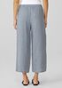 Striped Organic Linen Crinkle Wide-Leg Pant