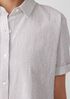 Organic Cotton Ripple Checkered Short-Sleeve Shirt